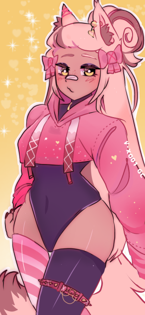 Me tinkering with my persona’s outfit