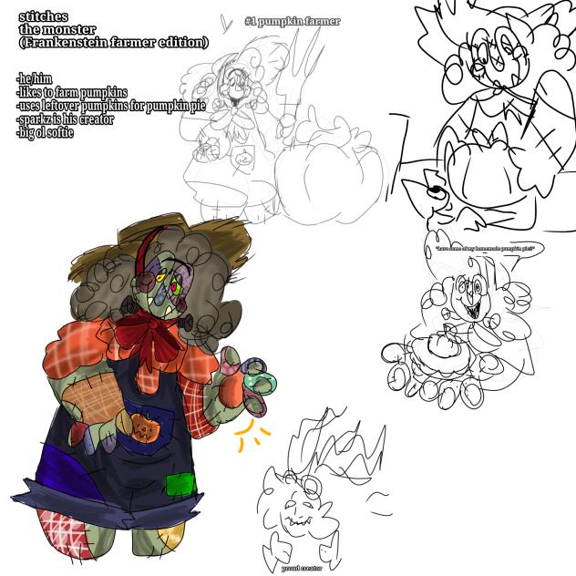Halloween themed Oc (stitches)