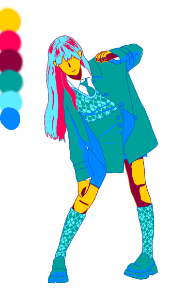 colorful girl - ibisPaint