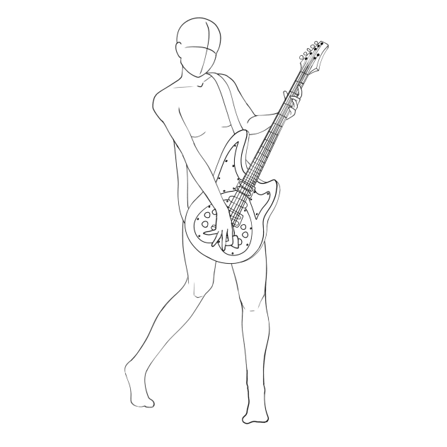 Female playing Guitar