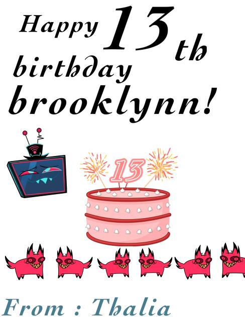 Birthday card for my friend hazbin hotel