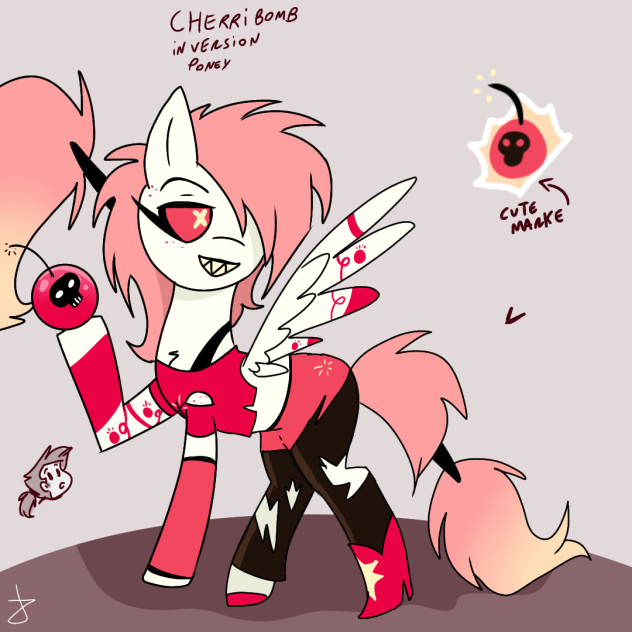 Cherri from hazbin hotel, version poney.