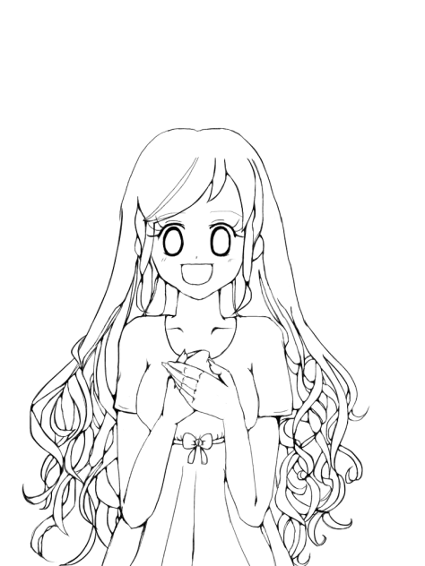 うえーぶの練習。の線画