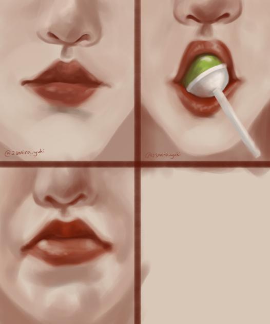Belajar Menggambar Bibir Part 2 dan 3