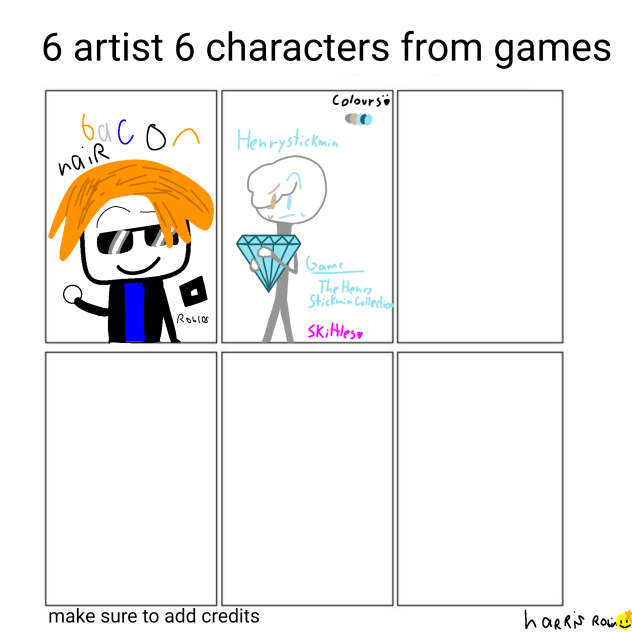 6 artists 6 video game characters!