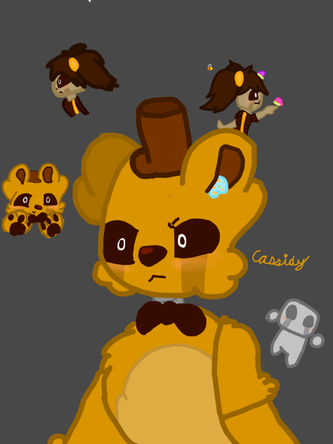 Fnaf Golden Freddy fanart