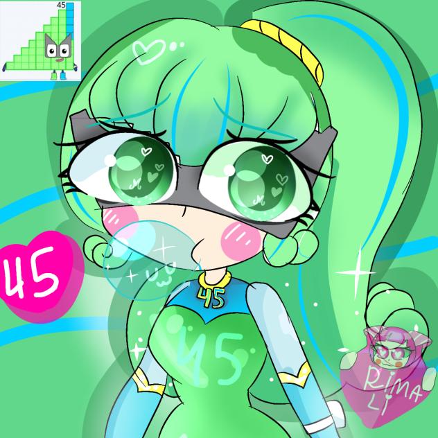 Number blocks 45 humanized 💙💚💞