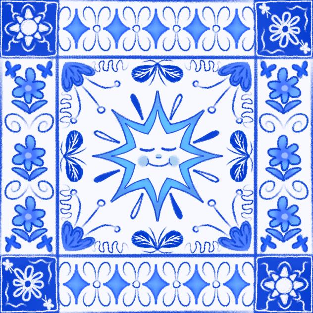 mosaico azul💙🌞