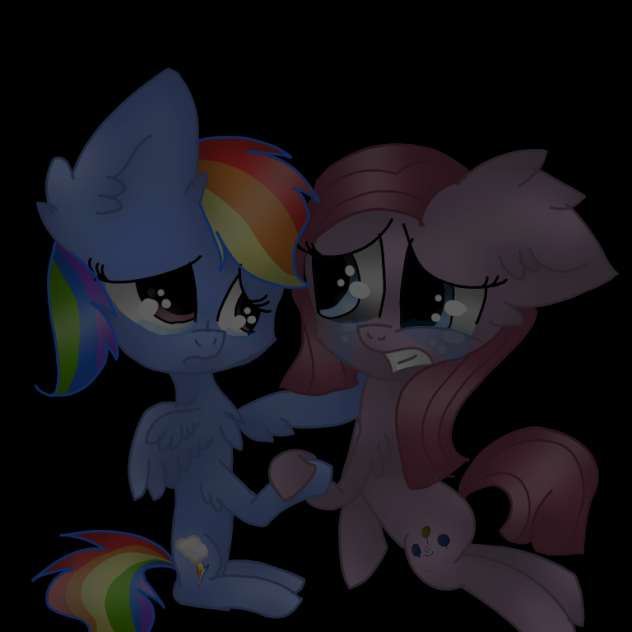 Pinkamena and Rainbow Dash (old)