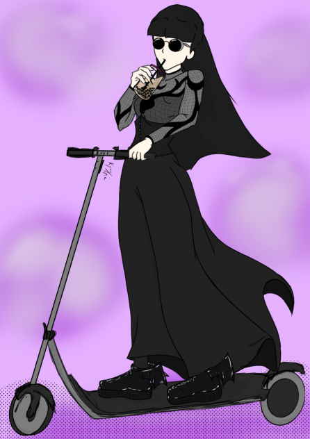 Goth Girl Scootin
