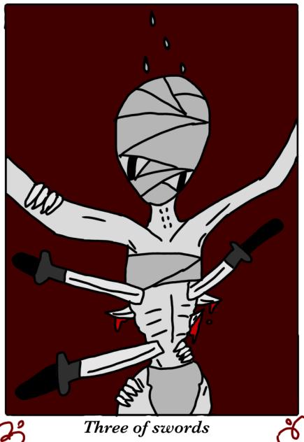 Ugly three of swords tarot