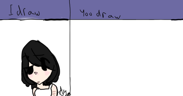 I draw  you draw collab with sis