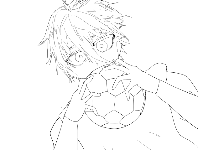 凪誠志郎 線画 - ibisPaint