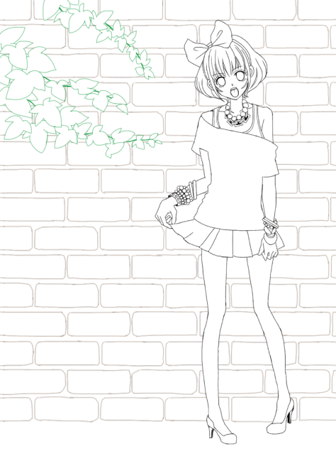 線画(カノ嘘)