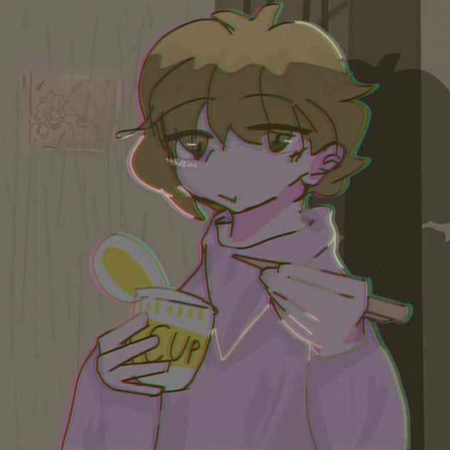 my oc eating ramen