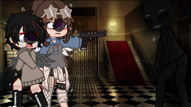 Me and alli in a horror movie