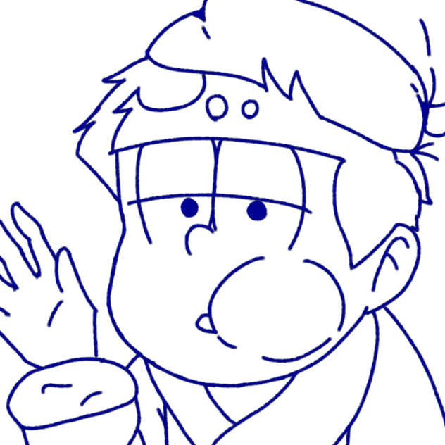 おそ松さん・塗り絵・(物欲しそうな一松)