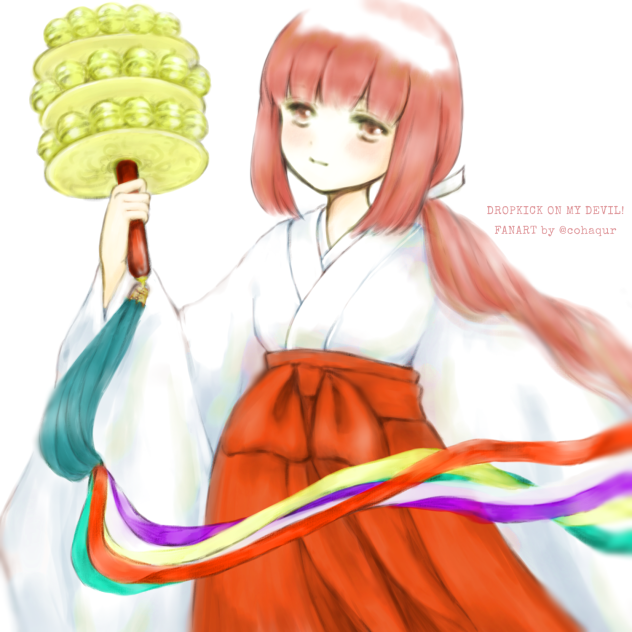 巫女鈴と花園ゆりねちゃん。