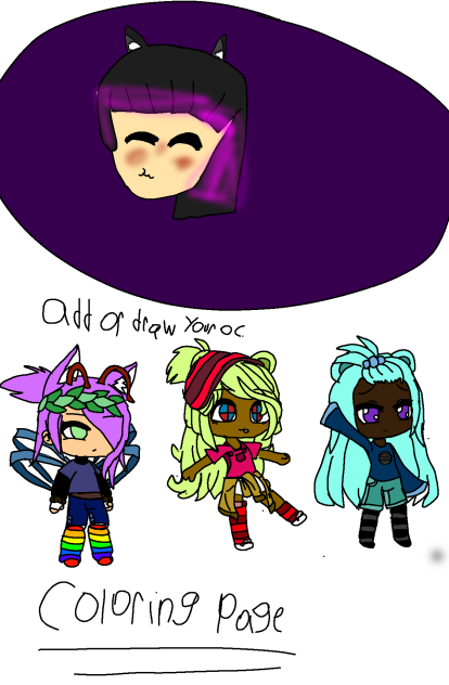 Coloring page Gacha club (colored)