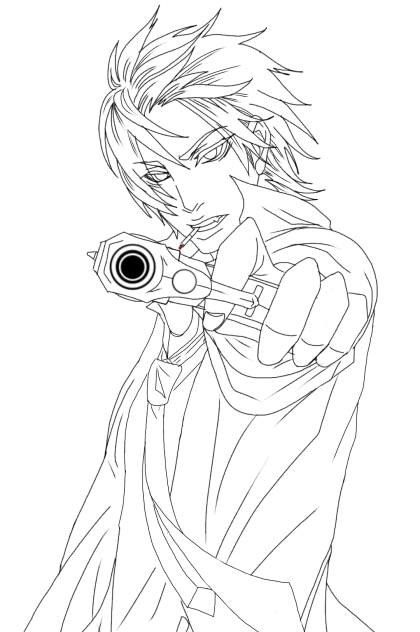 【線画】じゃあな、