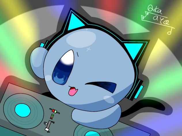 電子の海から飛び出してきたネコヌコDJ