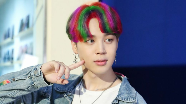 jimin rainbow hair transformation