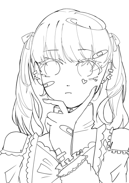 ジャージメイド　線画