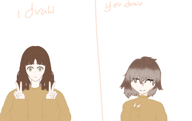 I draw you draw Collab with bun bun☕!