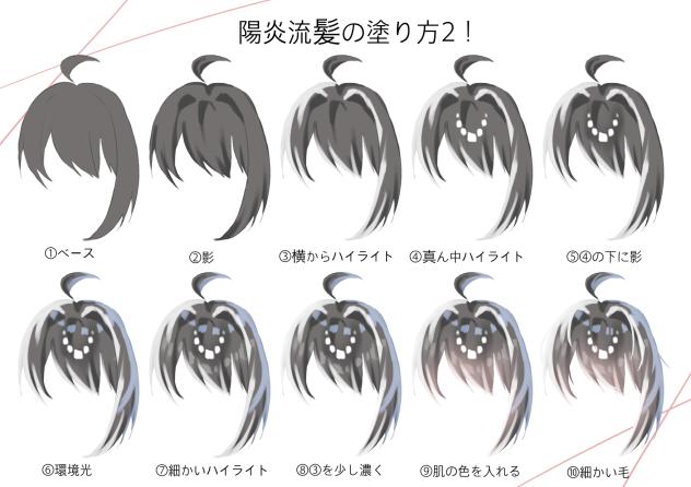 髪の塗り方2