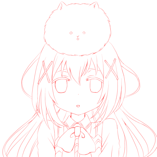 線画(ごちうさ)