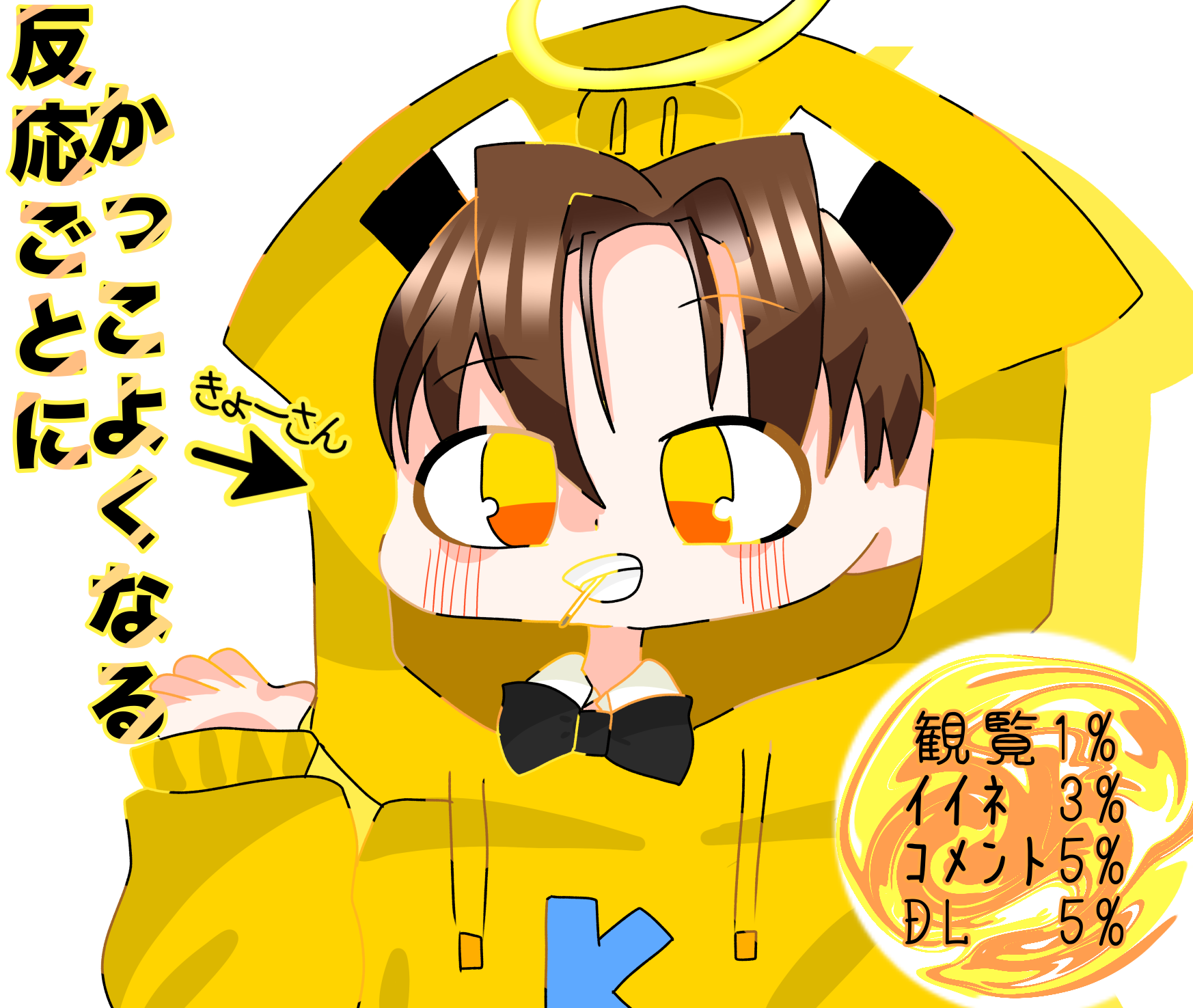 反応ごとにかっこよくなる金豚きょー - ibisPaint