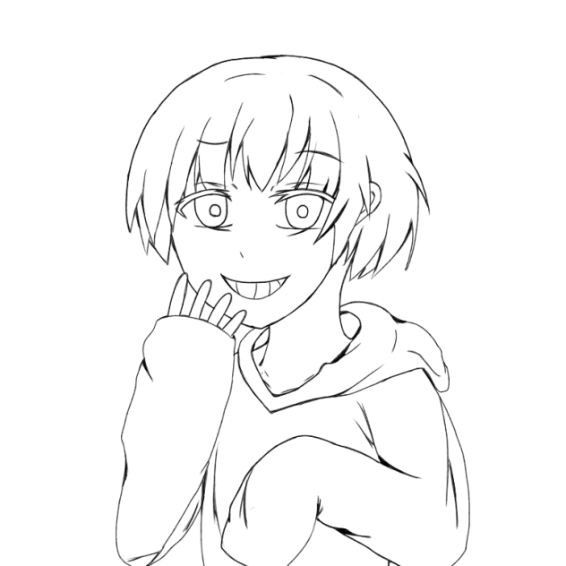 嘲 線画11