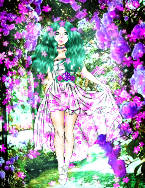 Mavka walks in the flower garden 🪻🌺🌿✨