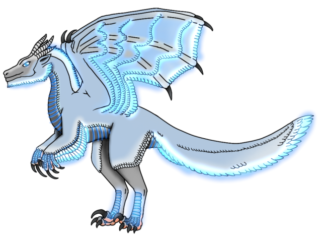 Blue Tsar Sleetwing glows render