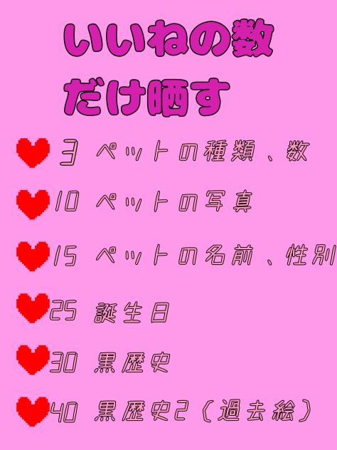 いいねの数だけ晒すやつ