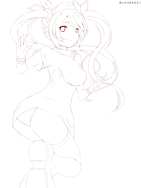 ナースlineart