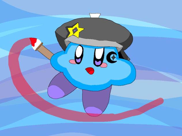 すくてんが絵に苦戦している