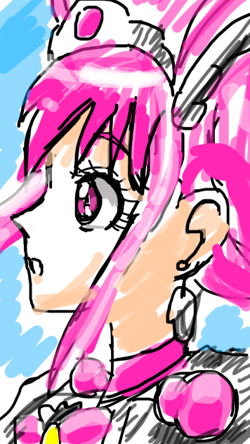 キュアハッピー 横顔