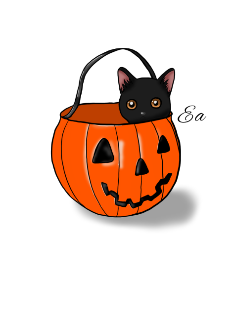 Cat in a pumpkin