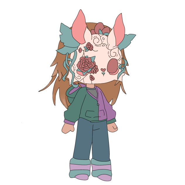 Traced and colored gacha oc