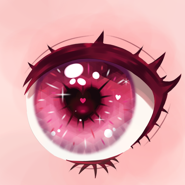 Pink glassy eyes 🎀💕