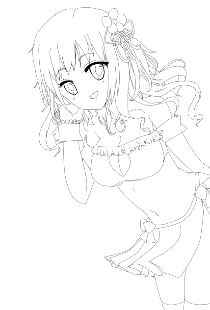 【オリジナル塗り絵】葉瑠果☆