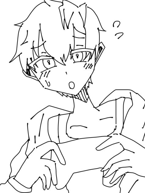 グミビジュ1ヒロ君線画！