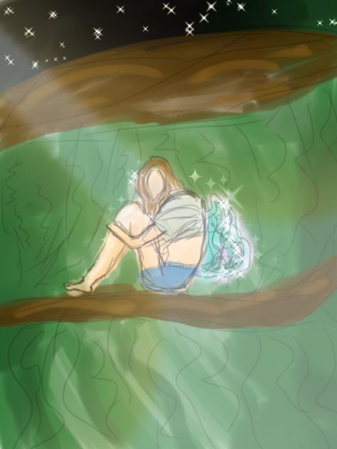 Fairy in a willow tree. - ibisPaint