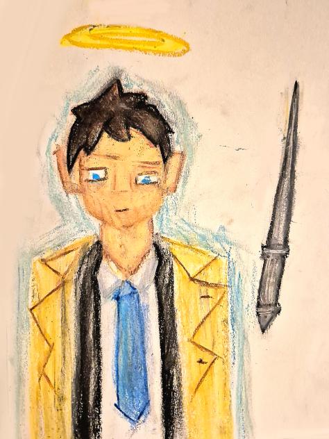 Castiel oil pastels #spn