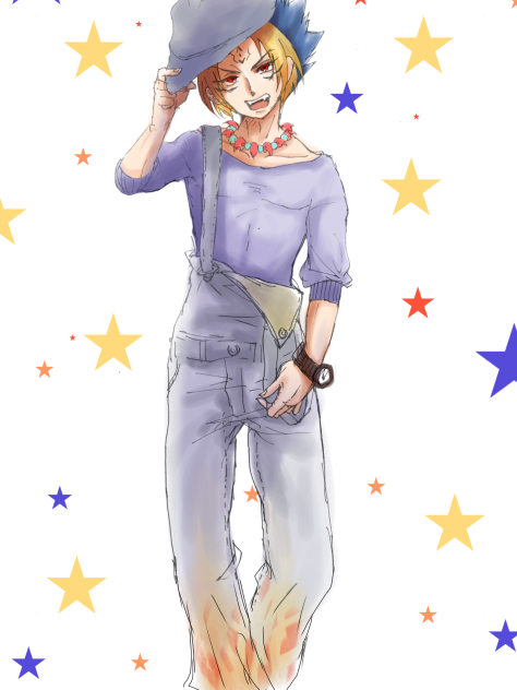 私服アマタ君妄想  白猫