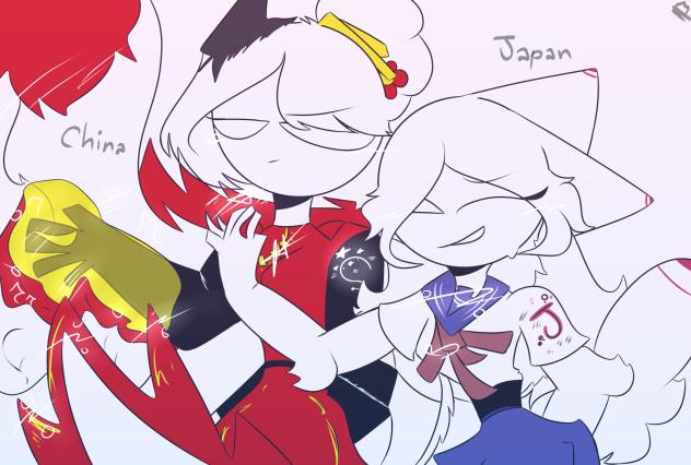 #Countryhumans → China and Japan 💭