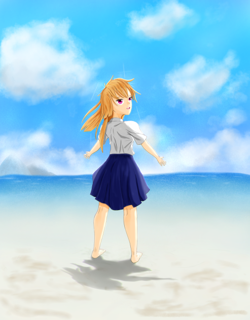 The beach