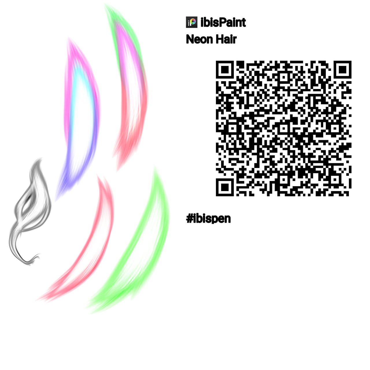 Neon Hair Brush ibisPaint