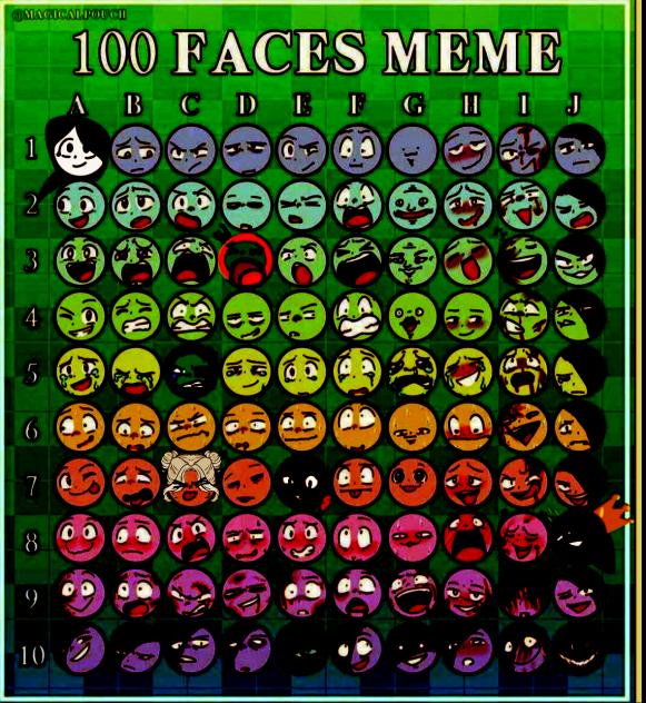 100 face meme Collab lol - ibisPaint